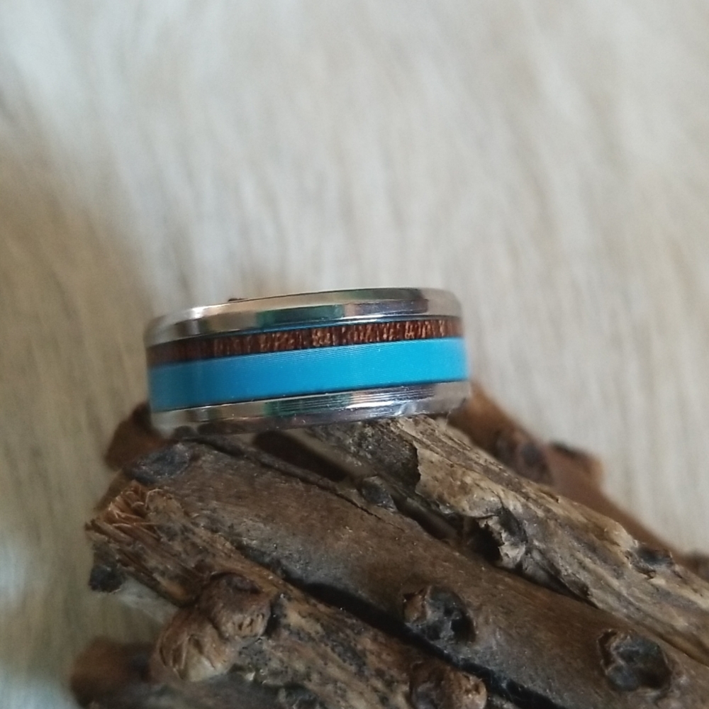 Stainless Steel Inlay Ring - Picture 4 of 4